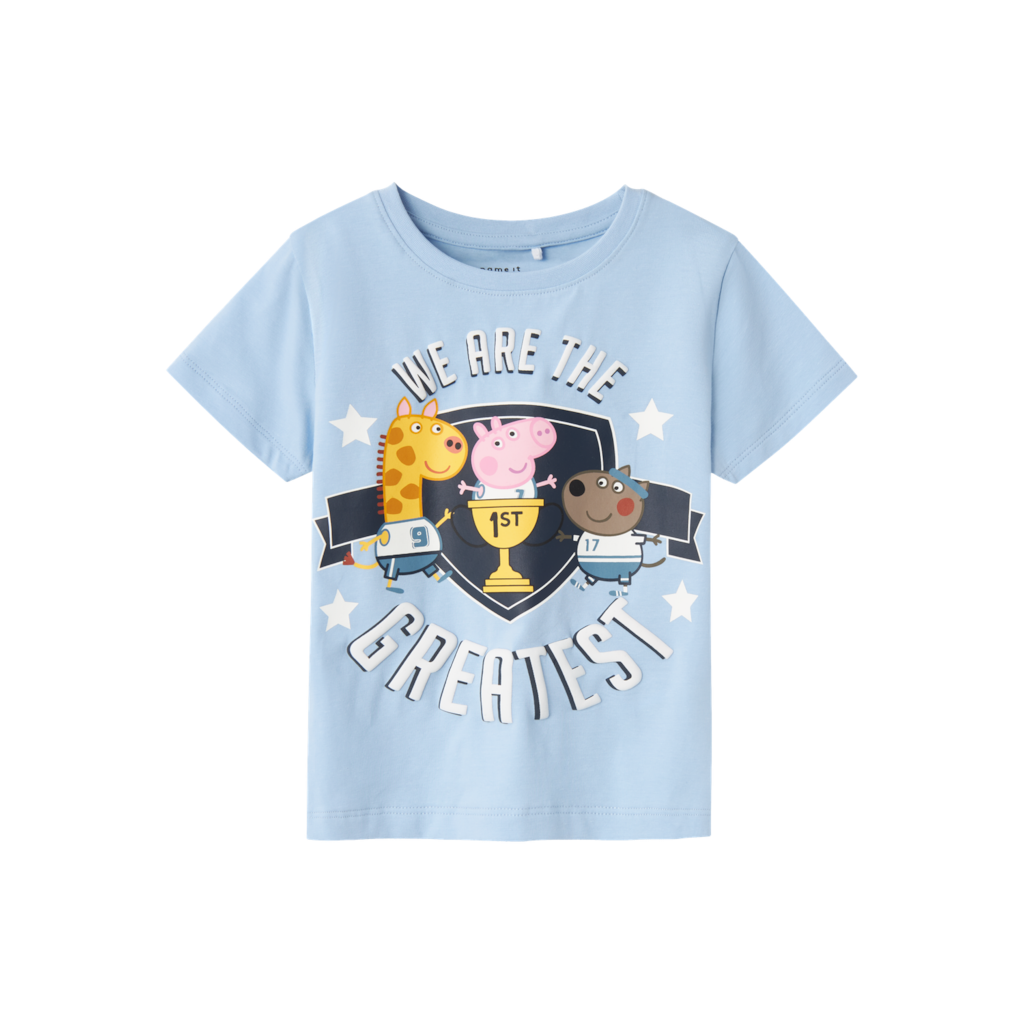 Gustav Gris T Shirt Mikhail Chambray Blue fra Name It