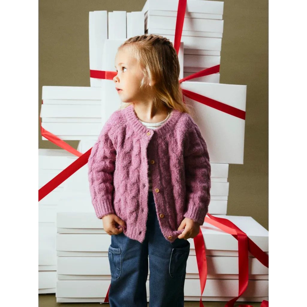 Strik Cardigan Salille Mauve Orchid fra Name It