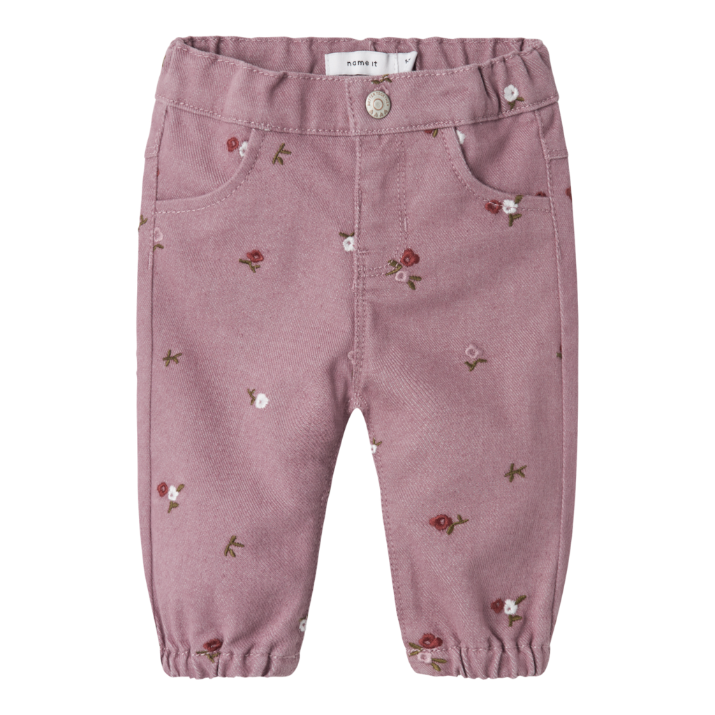 Løse Twill Bukser Rose Elderberry fra Name It