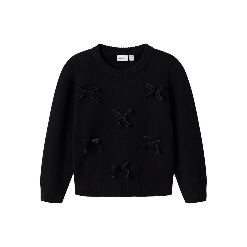 Striktrøje Ronja Black fra Name It