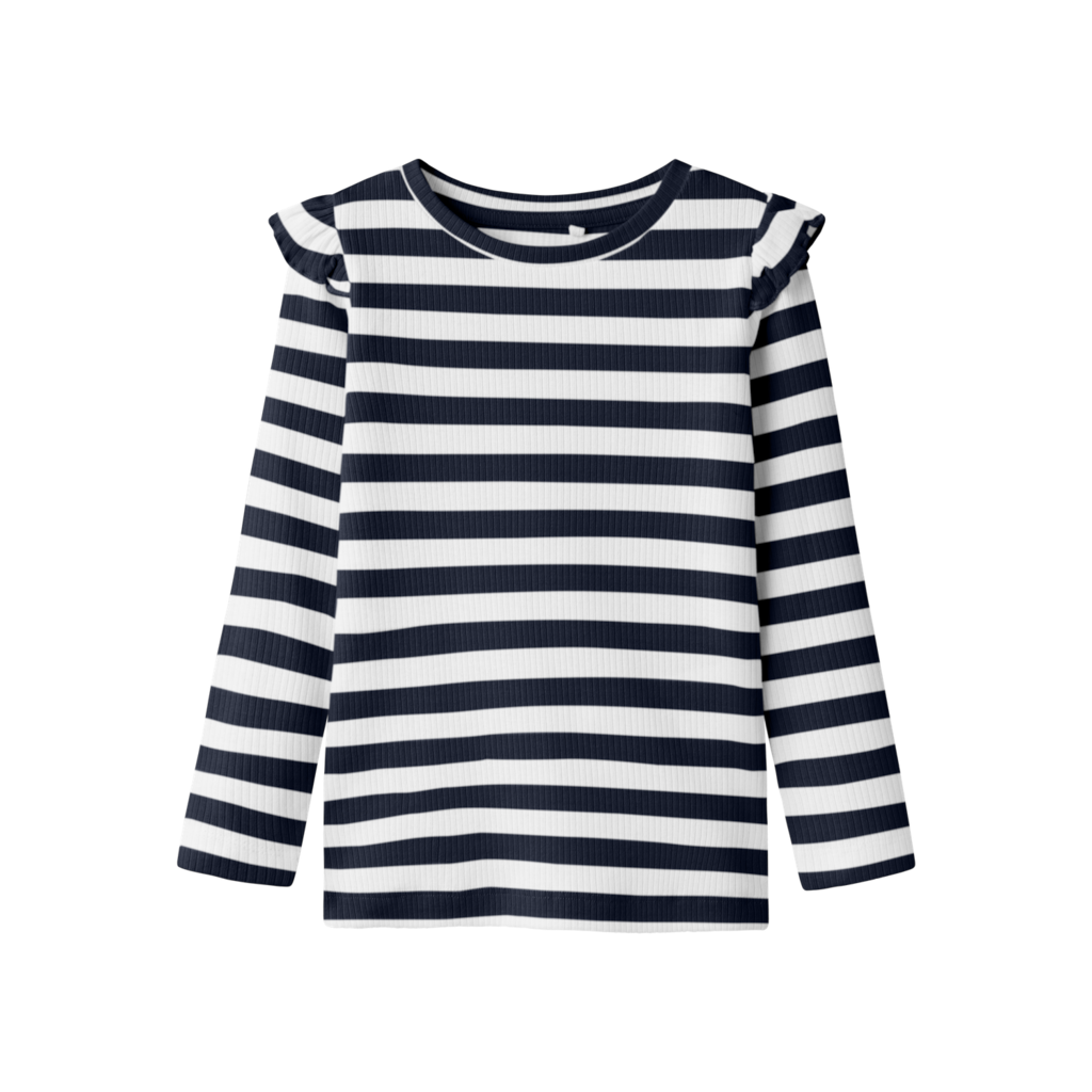 Rib Bluse Taia Navy Blazer fra Name It