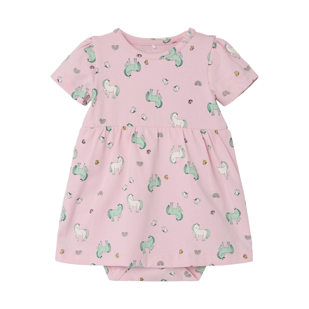 Kortærmet Body Kjole Jennia Parfait Pink fra Name It
