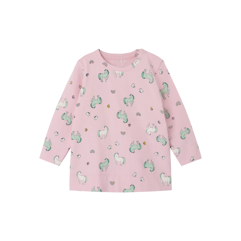 Langærmet Bluse Jennia Parfait Pink fra Name It