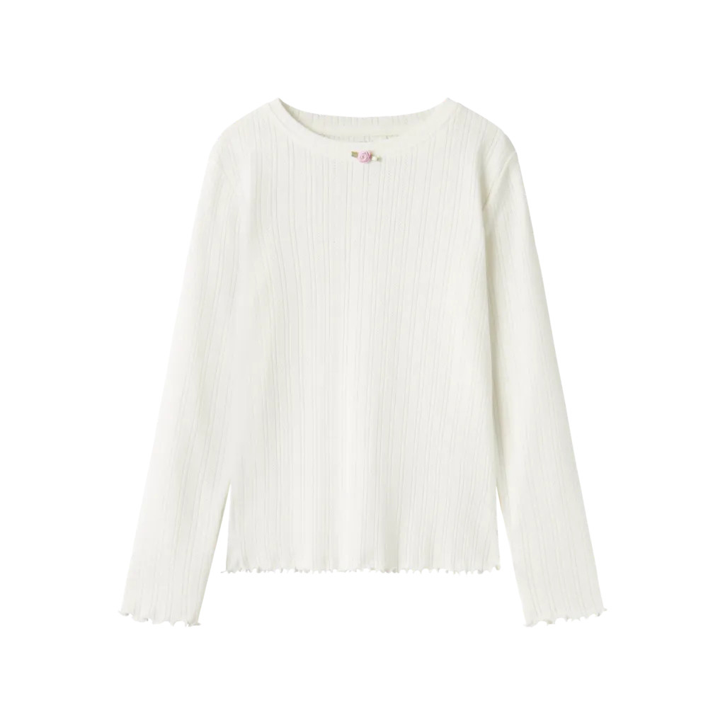 Langærmet Bluse Silke Cloud Dancer fra Name It