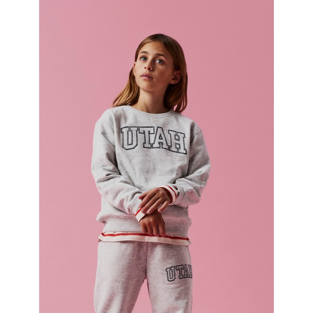 Sweatshirt Taloy Light Grey Melange fra Name It