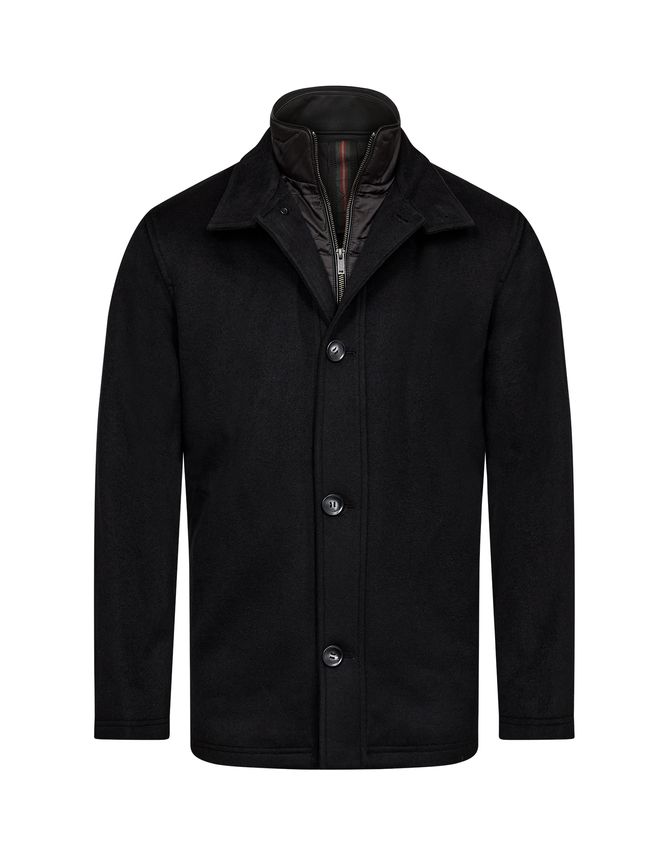 Regular Fit Wool Jacket fra Black Blue