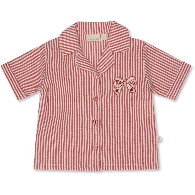 Ino Skjorte   Red Stripe   68cm   6m fra That's Mine