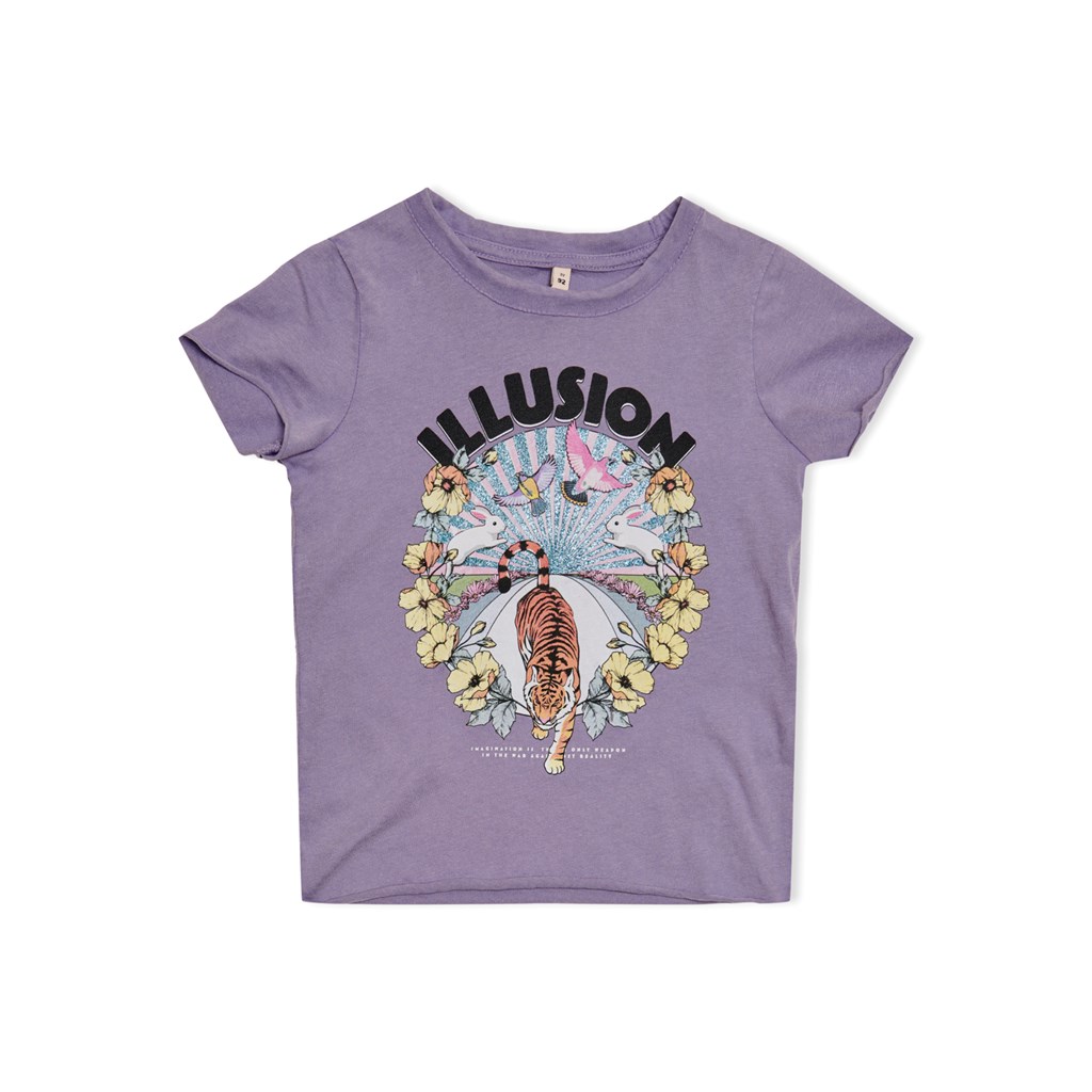Kortærmet T Shirt Lucy Chalk Violet fra Only Kids