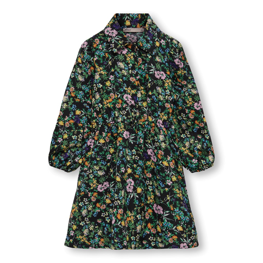 Kjole Lino Black Floral fra Only Kids