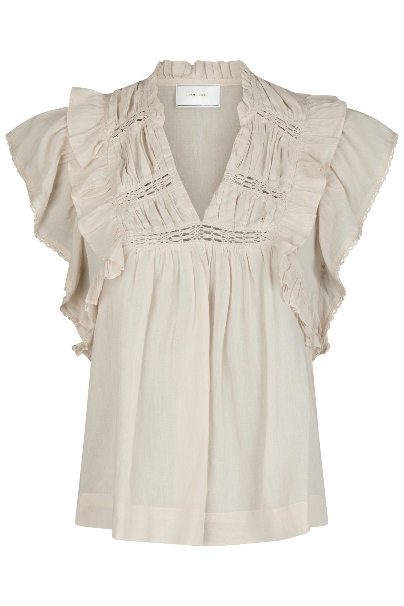 Top   Jayla S Voile Top   Ivory fra Neo Noir