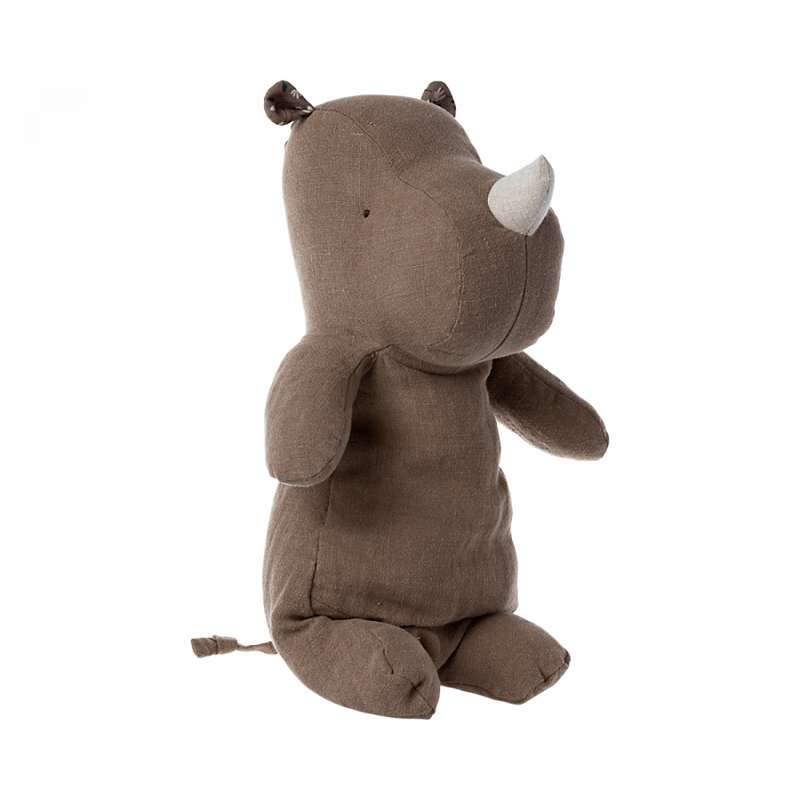 Safari Friends   Medium Næsehorn Bamse   Chokolade fra Maileg
