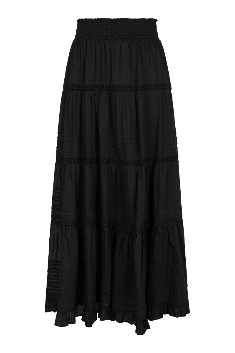 Nederdel   Felicia S Voile Skirt   Black fra Neo Noir