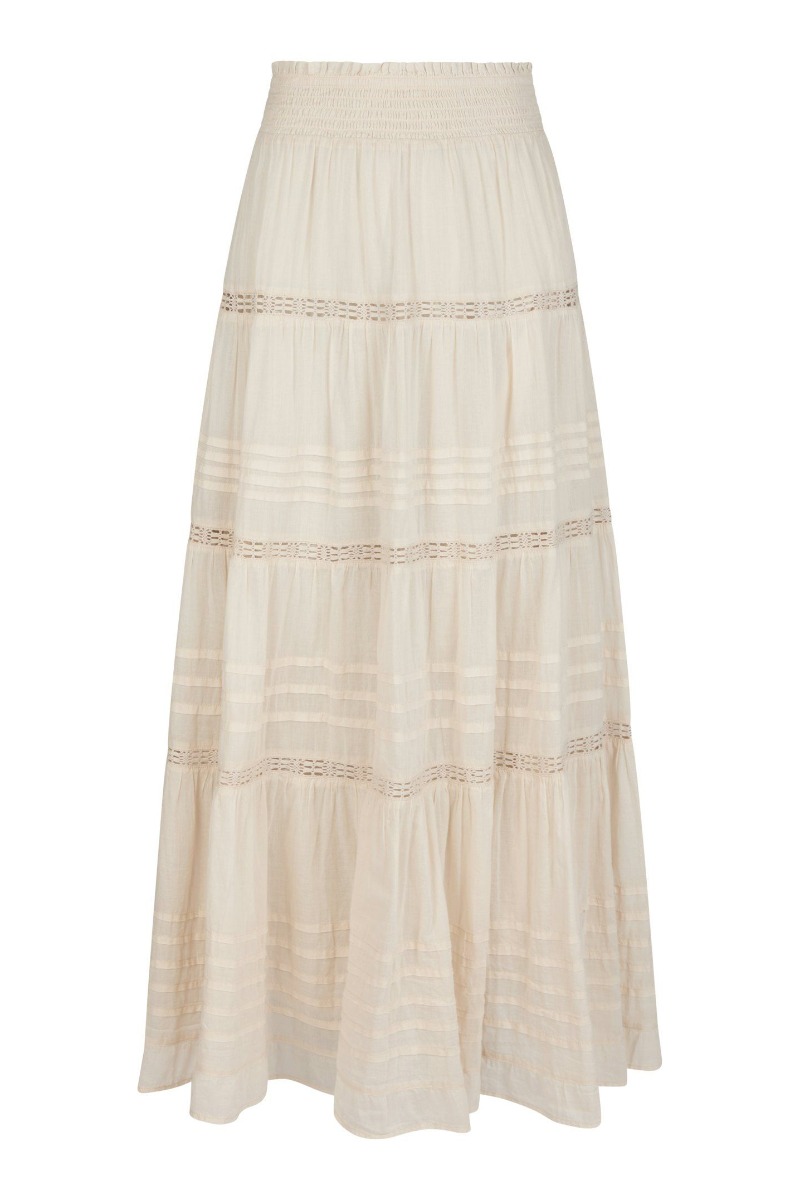 Nederdel   Felicia S Voile Skirt   Ivory fra Neo Noir