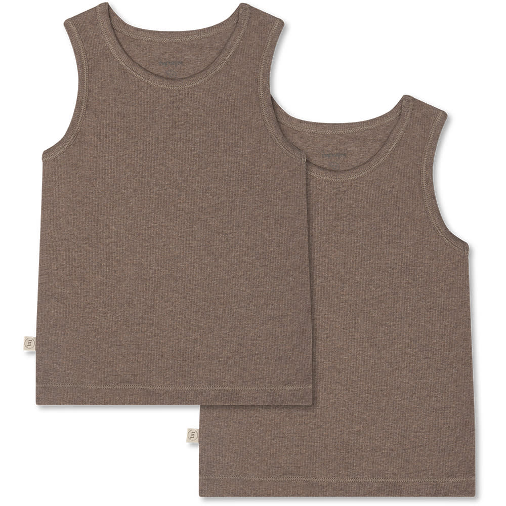 Cuno Tanktop 2 Pak   Brown Melange   92cm   2y fra That's Mine