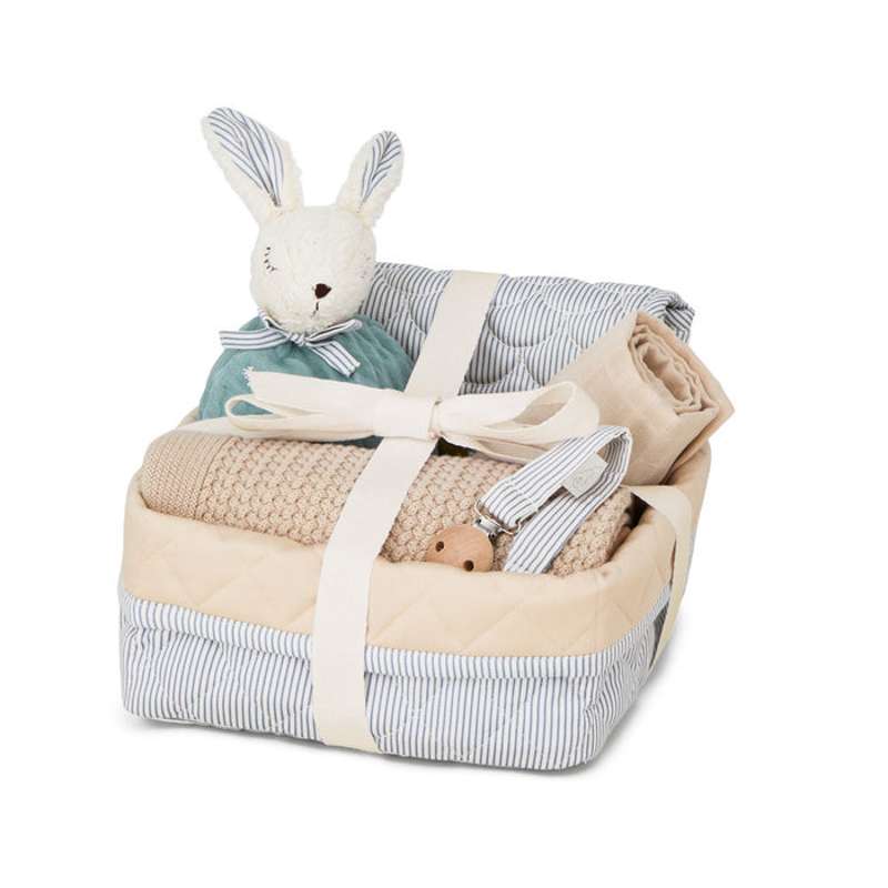 Babyshower Gavekurv   Classic Stripes Blue fra Cam Cam Copenhagen