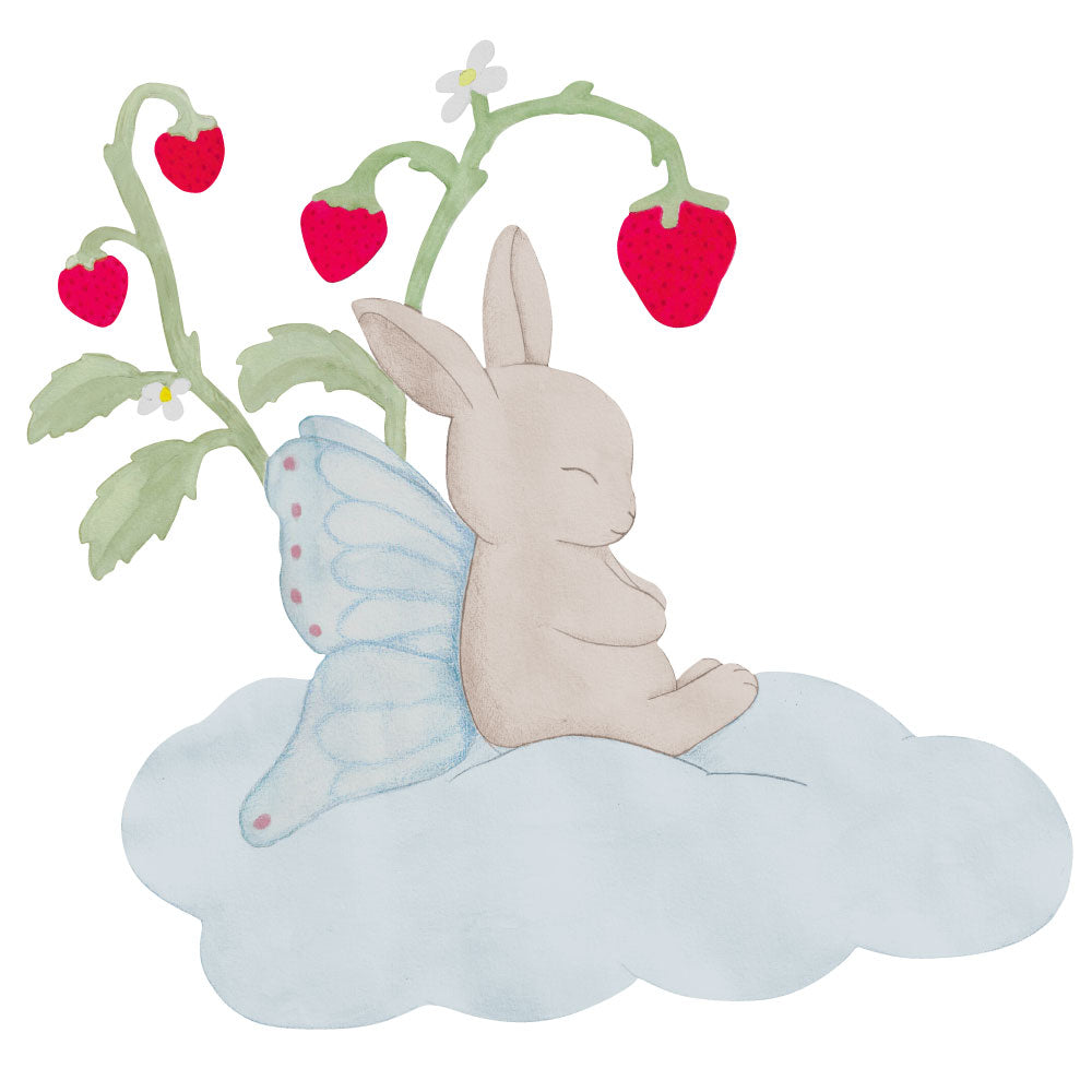 Wallsticker Jordbærdrømme   Beige fra That's Mine