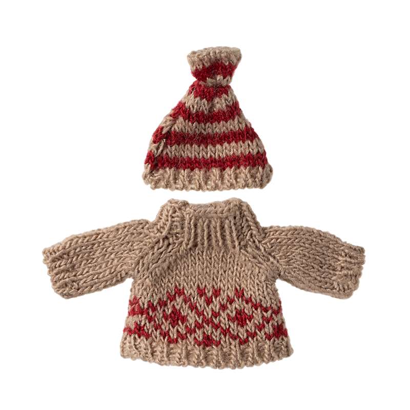 Strikket Sweater Og Hue   Mus   Mor fra Maileg