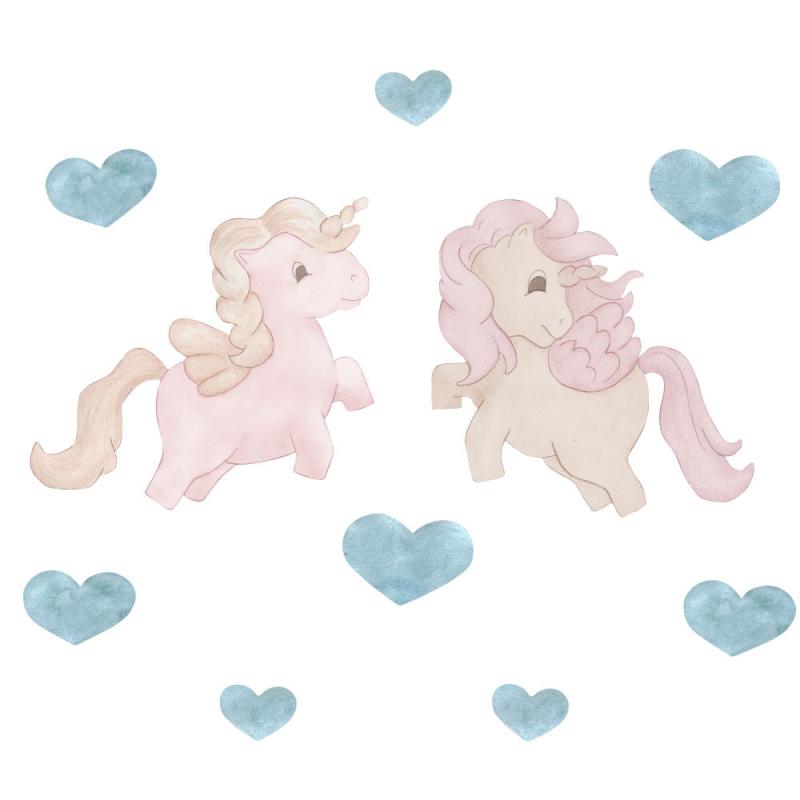 Wallsticker Enhjørninger   Rose fra That's Mine