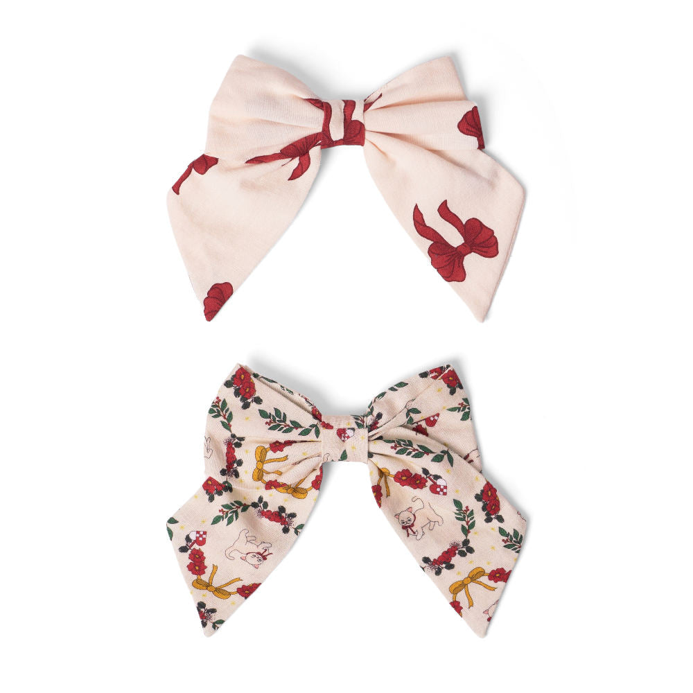 Tori Hair Bow Clips   2 Pack   Rouge Boucle fra That's Mine