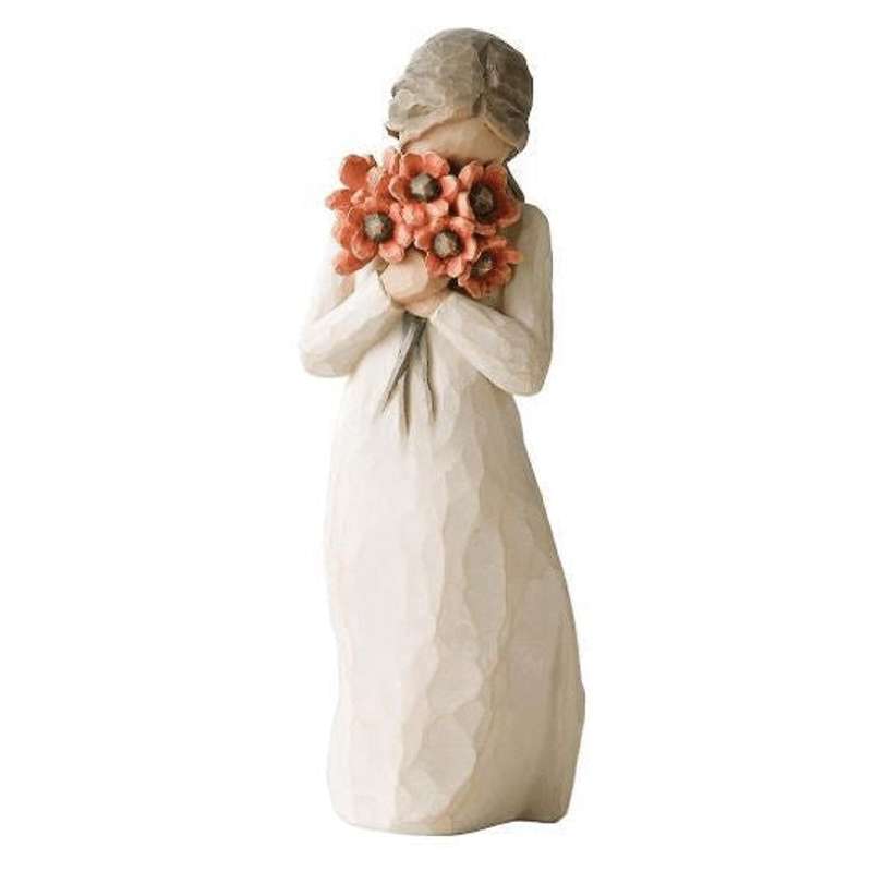 Surrounded By Love Figur (pige Med Røde Valmuer) fra Willow Tree