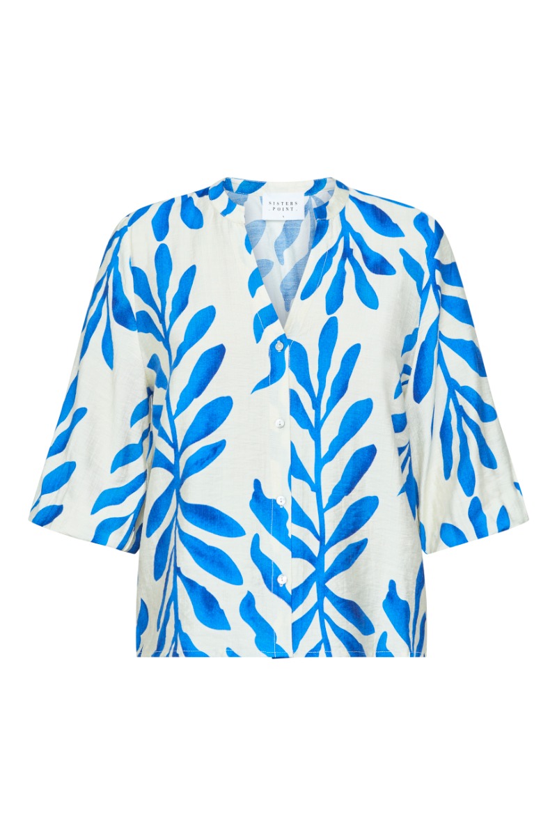 Bluse   Viaba Sh2   Cream Blue fra Sisters Point