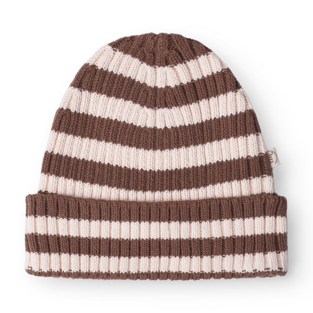 Izzy Beanie   Brown Stripe   2 4y fra That's Mine