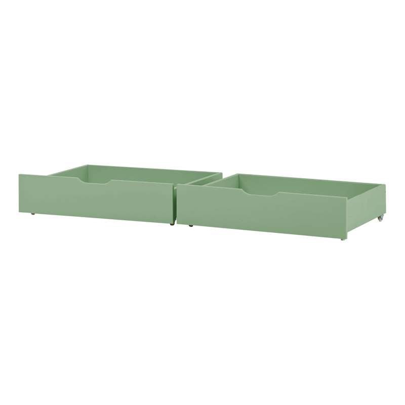 Skuffesæt På Hjul   2 Stk.   Flere Størrelser   Pale Green fra Hoppekids