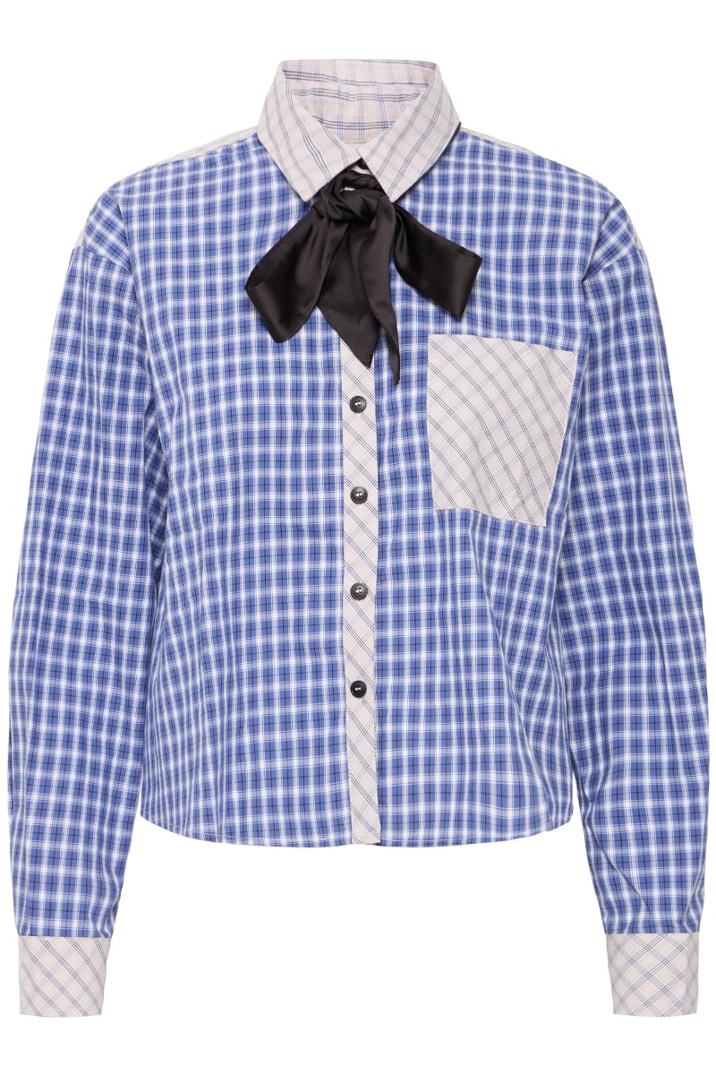 Skjorte   Blair Sh   Blue Dancer Checks fra Ichi