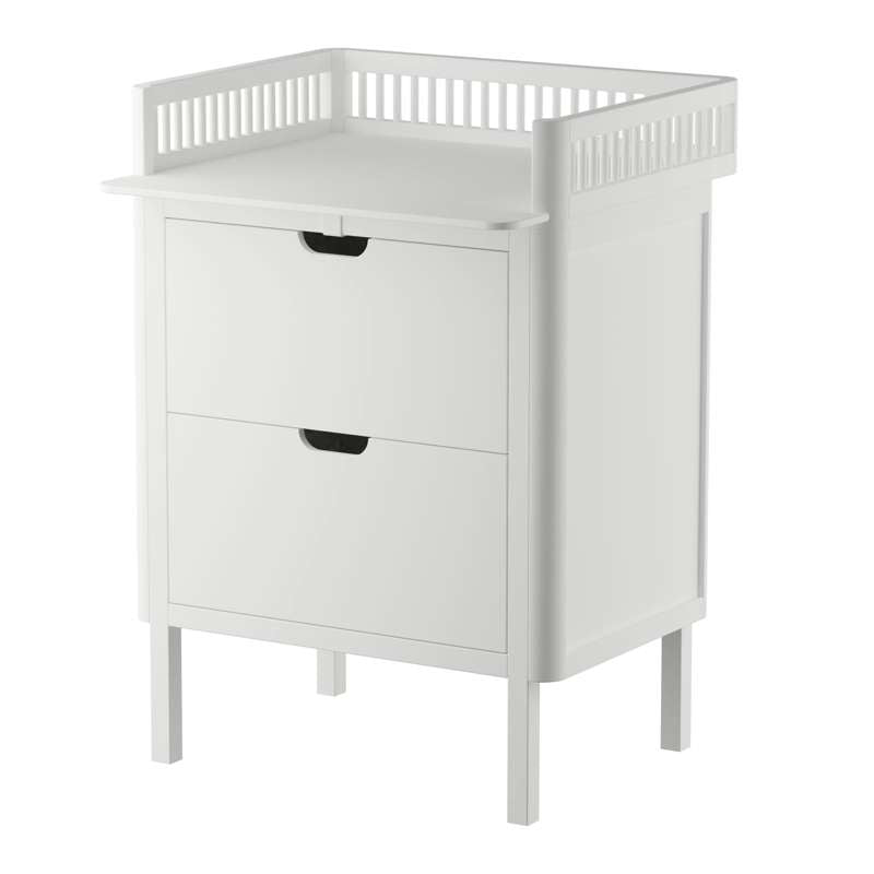 Puslebordet Med Skuffer   Classic White fra Sebra