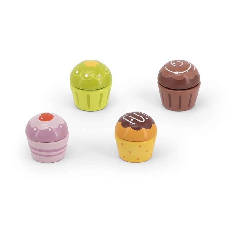 Legemad   Cup Cakes   4 Stk. (træ) fra Kid'oh