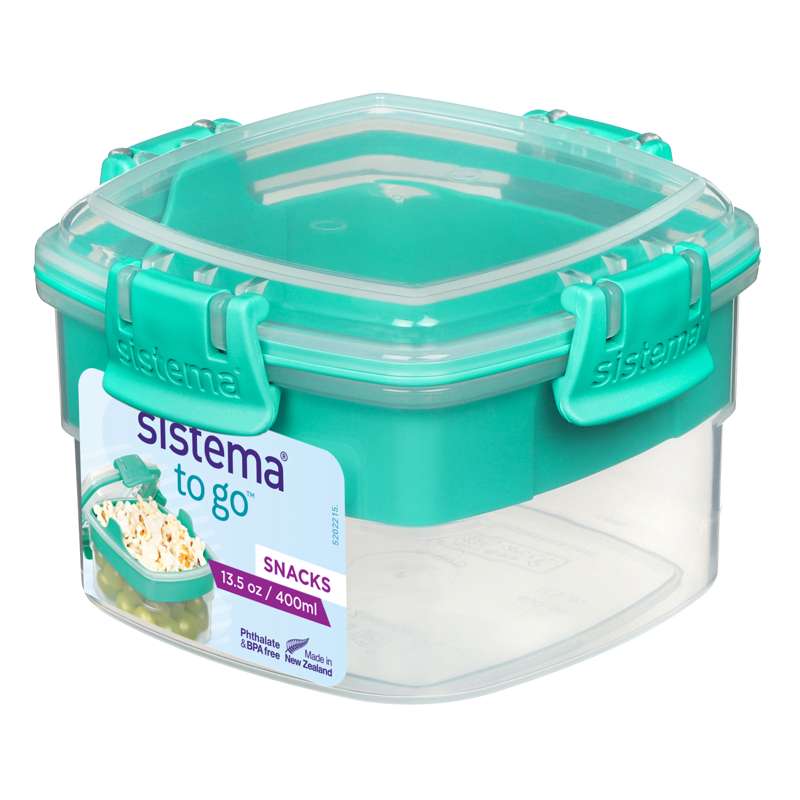 Snackboks   Snack To Go   400ml   Klar Minty Teal fra Sistema