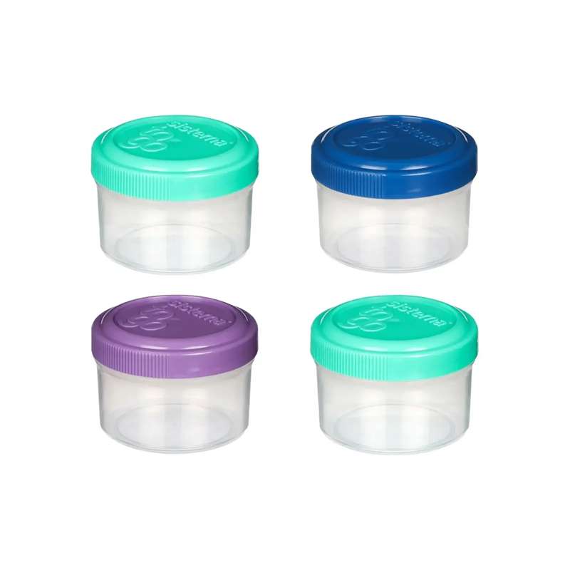 Snackboks   Dressing Pot To Go   4 Pak   35ml   Assorterede Farver fra Sistema