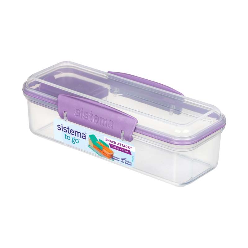 Snackboks   Snack Attack Lunch   2 Rum   410ml   Klar Misty Purple fra Sistema