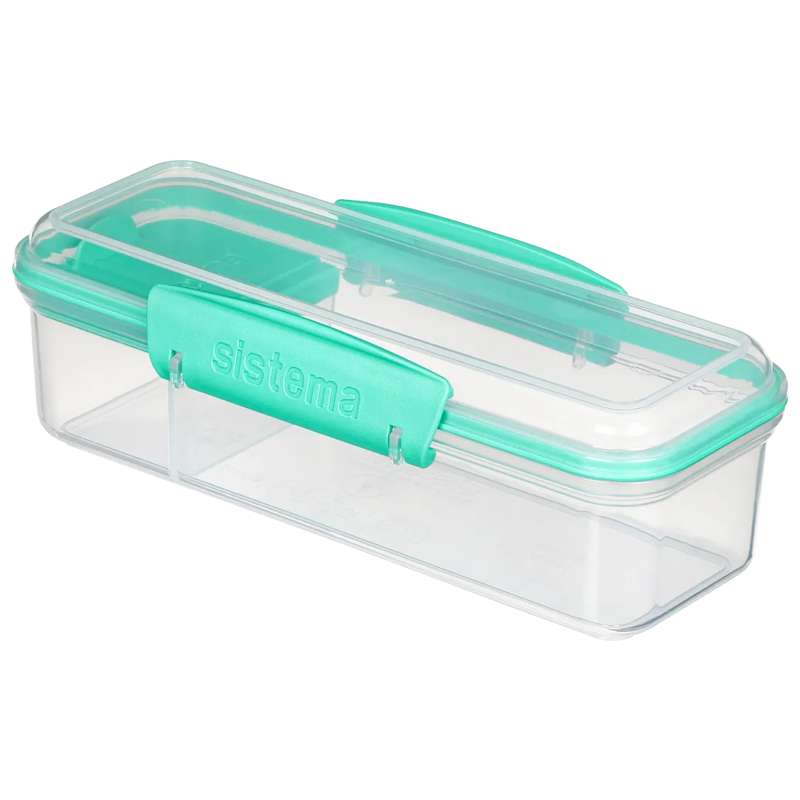 Snackboks   Snack Attack Lunch   2 Rum   410ml   Klar Minty Teal fra Sistema