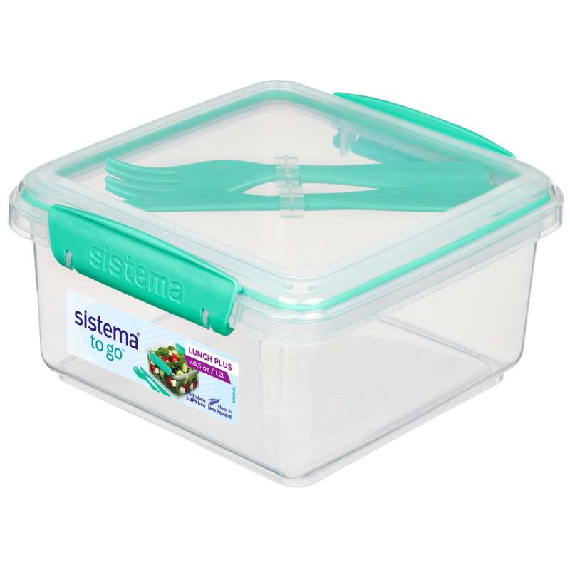 Madkasse   Lunch Plus To Go   1.2l   Minty Teal fra Sistema