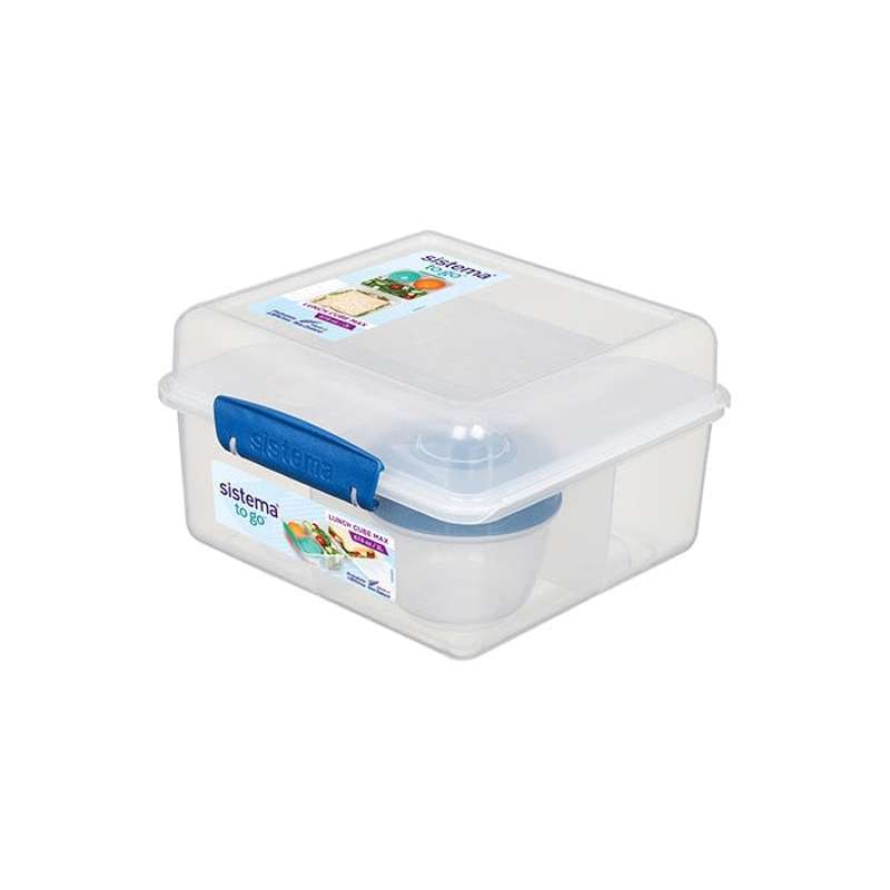 Madkasse   Lunch Cube Max To Go   2l   Ocean Blue fra Sistema