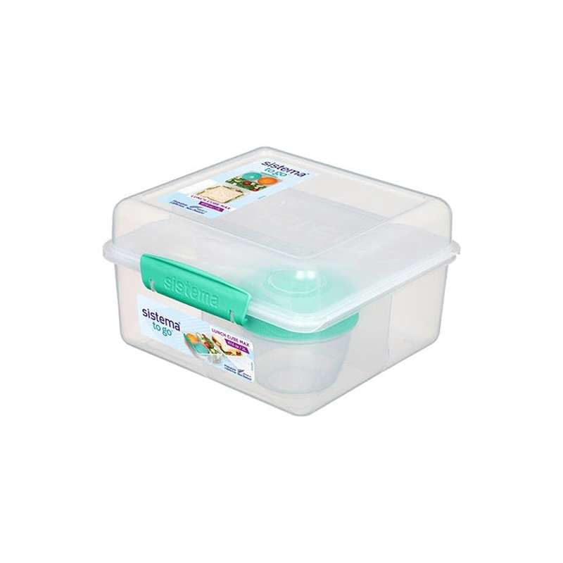 Madkasse   Lunch Cube Max To Go   2l   Minty Teal fra Sistema