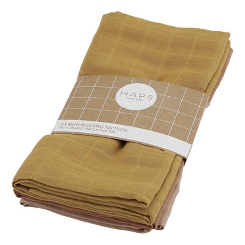 Stofbleer   70x70cm.   3 Pak   Solid Warm fra Haps Nordic