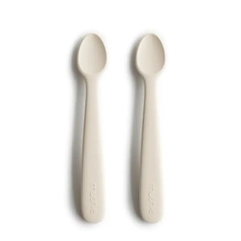 Silikone Babyskeer 2 Pak Ivory fra Mushie