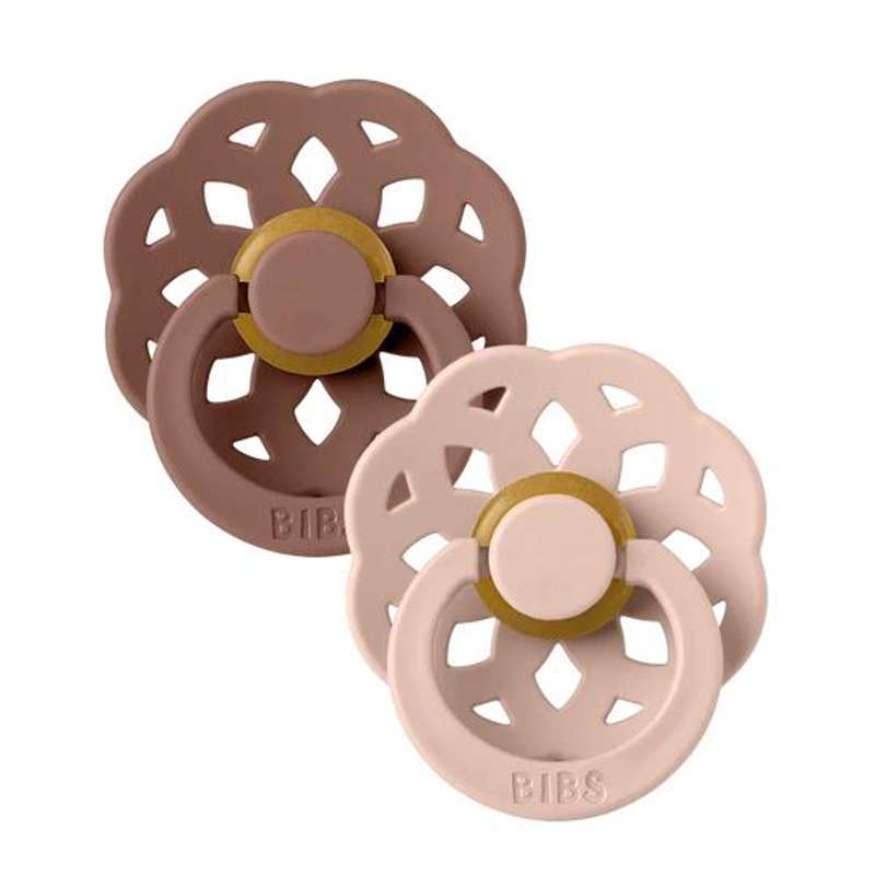 Boheme Sut   2 Pak   Str. 2   Naturgummi   Woodchuck Blush fra Bibs