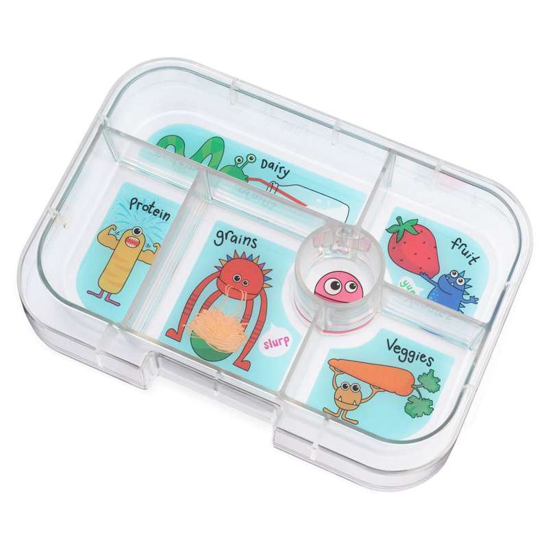 Indsatsbakke   Original Tray   6 Rum   Funny Monsters fra Yumbox