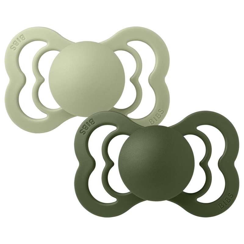 Supreme Sut   2 Pak   Str. 2   Naturgummi   Sage Hunter Green fra Bibs