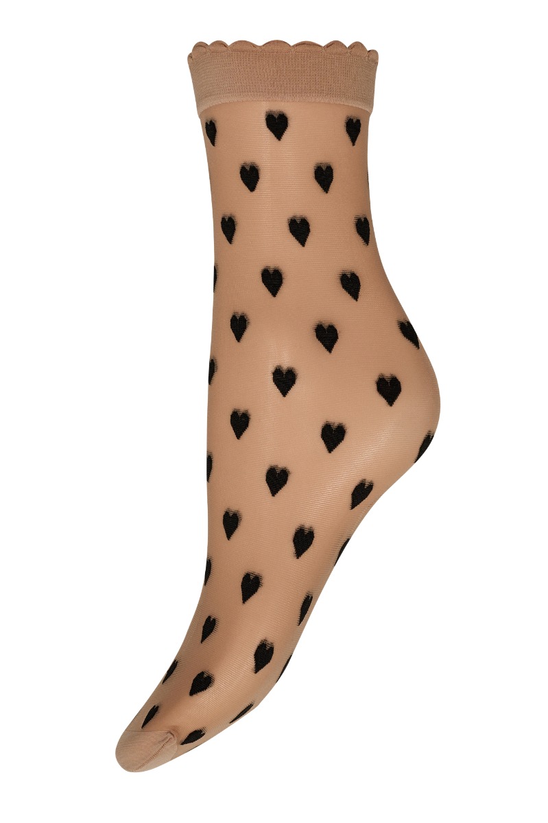 Strømper   Socks Hearts 20d   Golden fra Hype The Detail