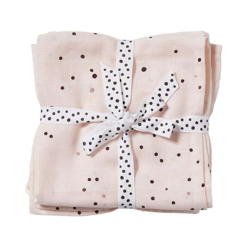 Stofbleer I 2 Pak   Dreamy Dots (rosa) fra Done By Deer