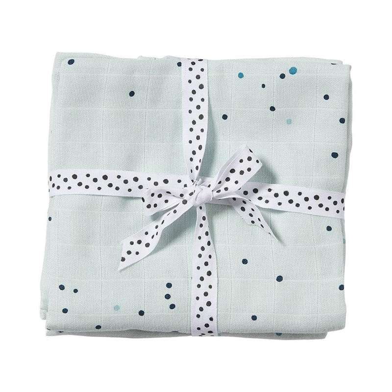 Stofbleer I 2 Pak   Dreamy Dots (blå) fra Done By Deer