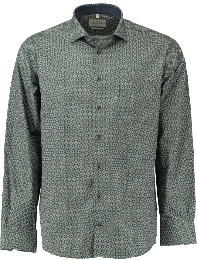 Mens L S Shirt Regular Fit fra Black Blue