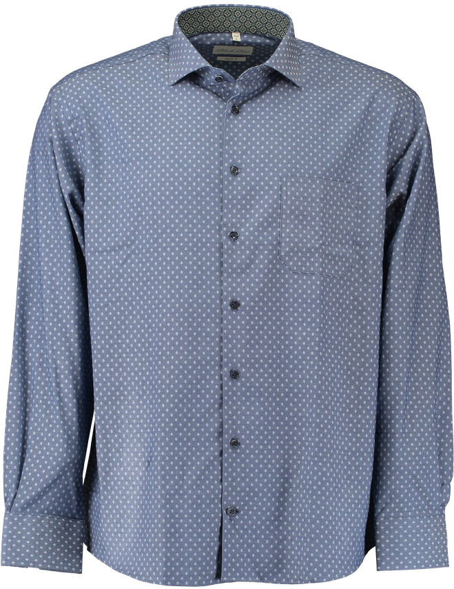 Mens L S Shirt Regular Fit fra Black Blue