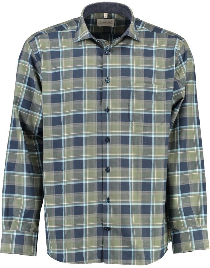 Flannel L S Regular Fit fra Black Blue