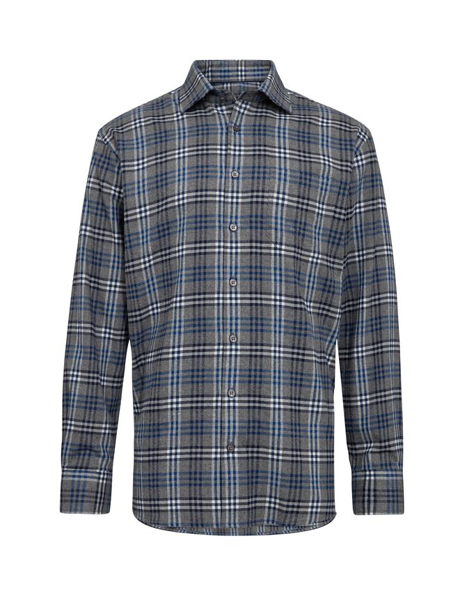 Regular Fit Shirt L S fra Black Blue