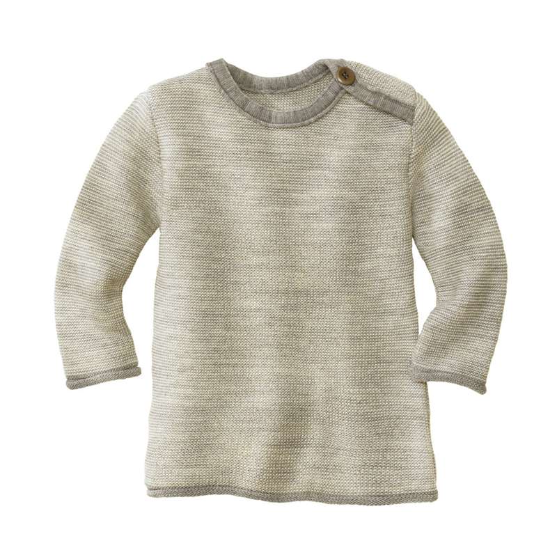 Melange Sweater   Merinould   Grå Natur fra Disana